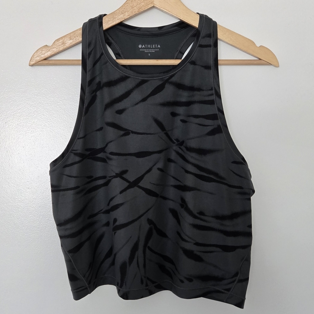 Athleta Shanti Crop Tank Gray Size Large